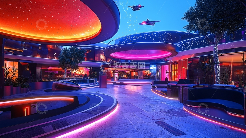 高清大图下载【趣麦麦图】未来都市夜景339