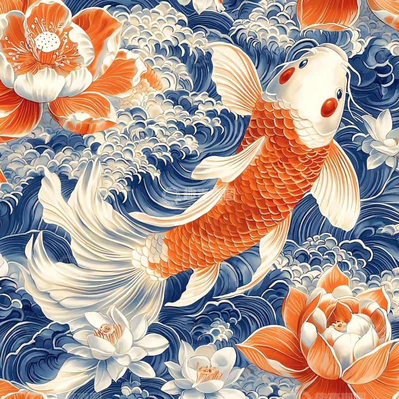 高清大图下载【趣麦麦图】锦鲤图