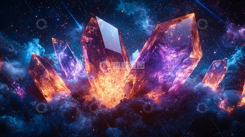 高清大图下载【趣麦麦图】宇宙能量水晶