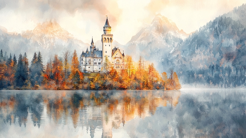 高清大图下载【趣麦麦图】水彩画