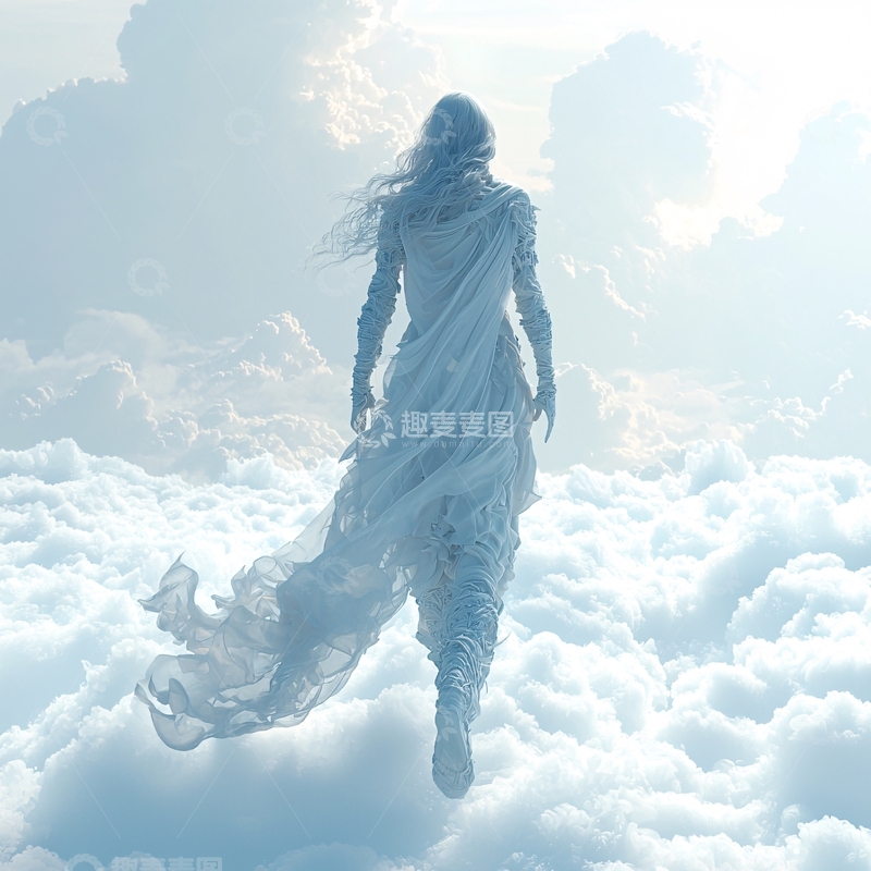 高清大图下载【趣麦麦图】白衣女子