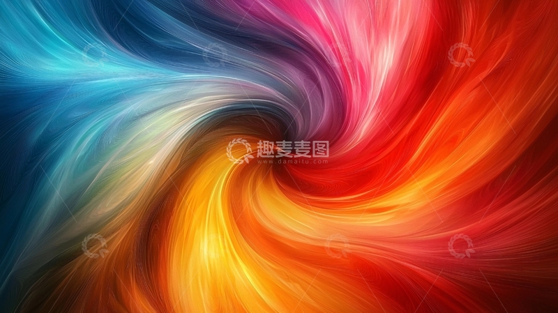 高清大图下载【趣麦麦图】旋转的彩色光线