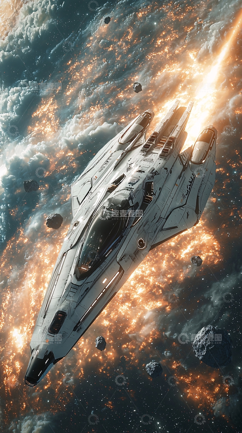 高清大图下载【趣麦麦图】宇宙飞船太空飞行