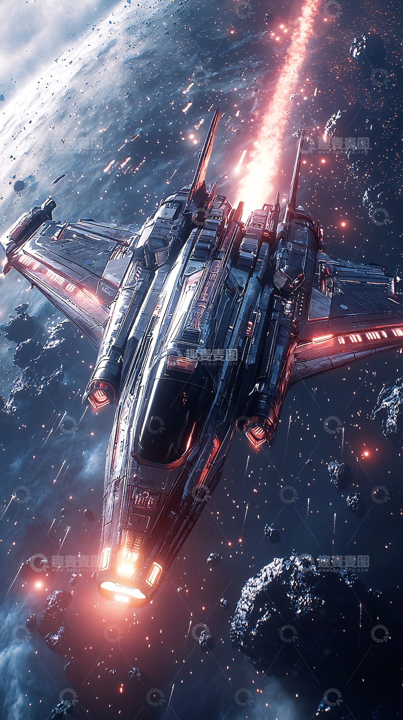 高清大图下载【趣麦麦图】宇宙飞船太空飞行