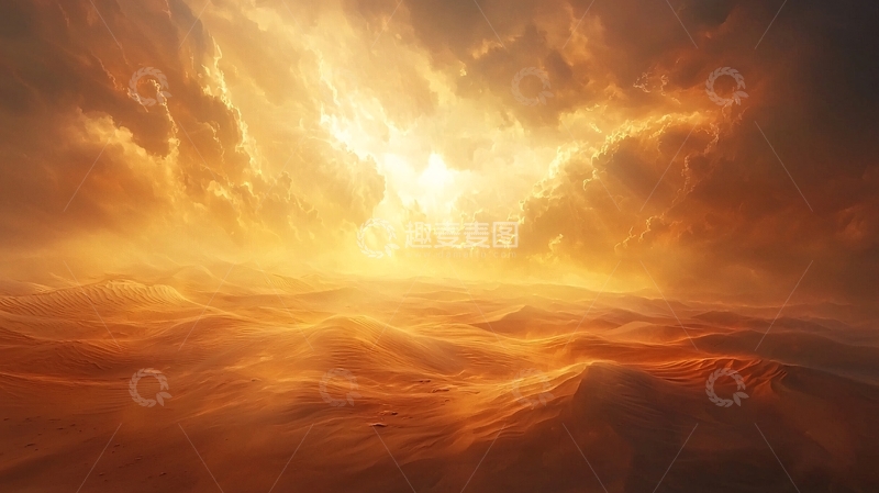 高清大图下载【趣麦麦图】金色天空