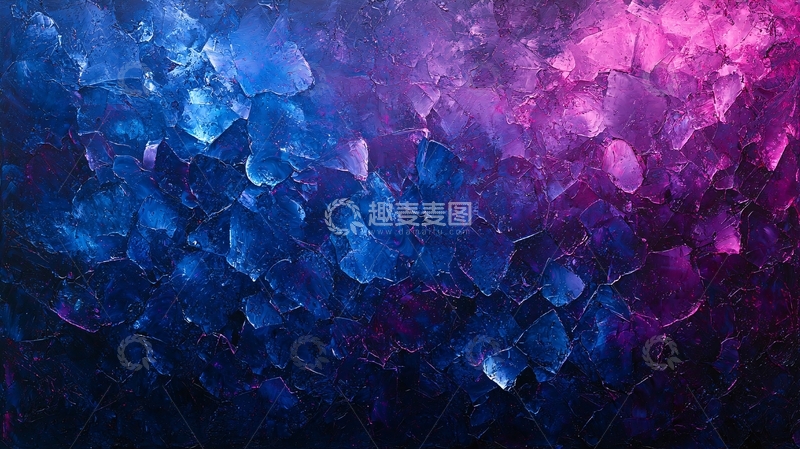 高清大图下载【趣麦麦图】蓝紫渐变冰块背景