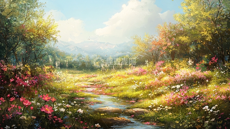 高清大图下载【趣麦麦图】阳光明媚的田园风光