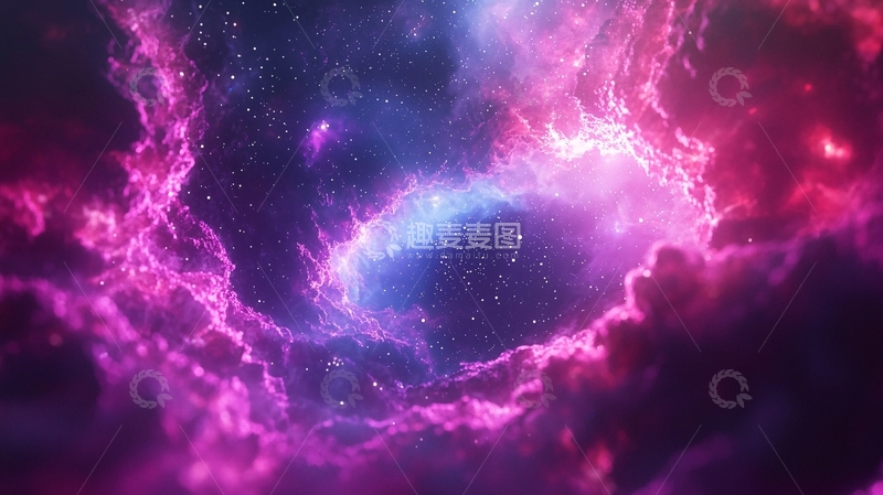 高清大图下载【趣麦麦图】粉色宇宙星云