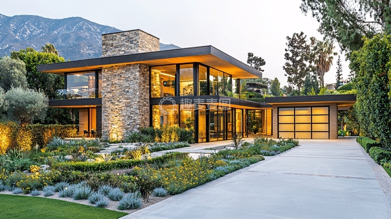 高清大图下载【趣麦麦图】现代简约山景别墅4