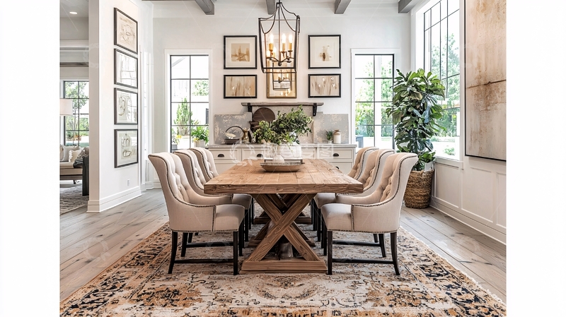 高清大图下载【趣麦麦图】乡村风格长餐桌