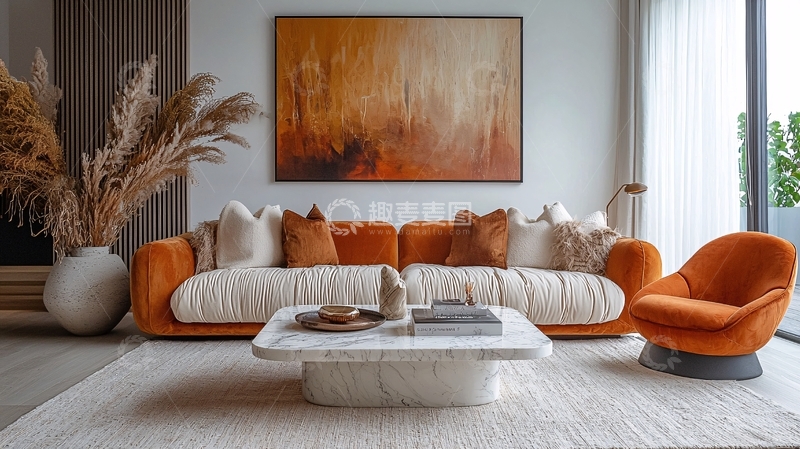 高清大图下载【趣麦麦图】现代简约客厅装饰