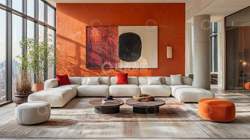 高清大图下载【趣麦麦图】现代简约风格客厅76