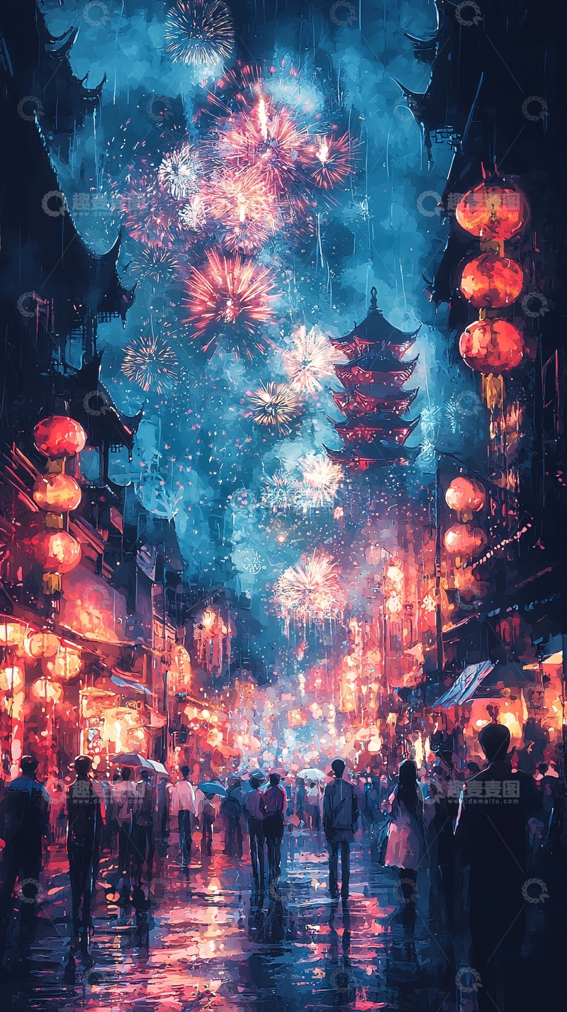 高清大图下载【趣麦麦图】古风夜景19