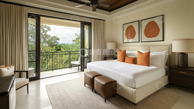 高清大图下载【趣麦麦图】高端酒店套房卧室