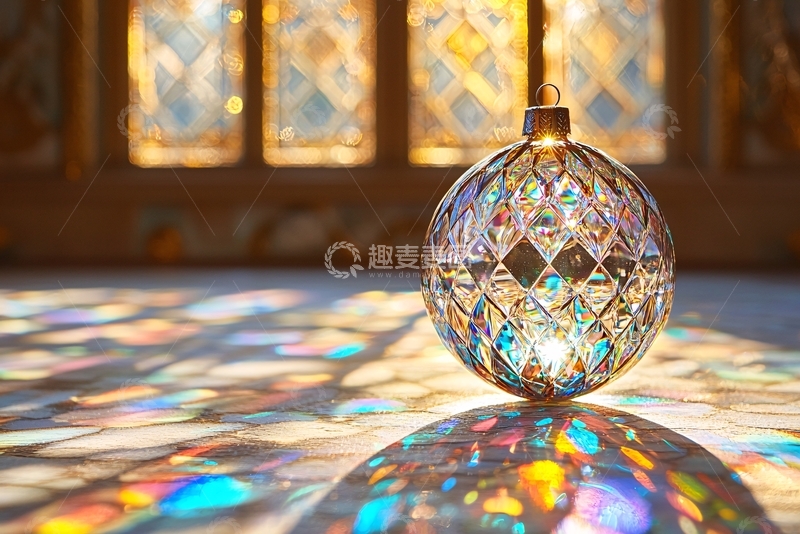 高清大图下载【趣麦麦图】光影斑斓的水晶球