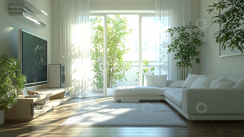 高清大图下载【趣麦麦图】明亮舒适现代简约客厅