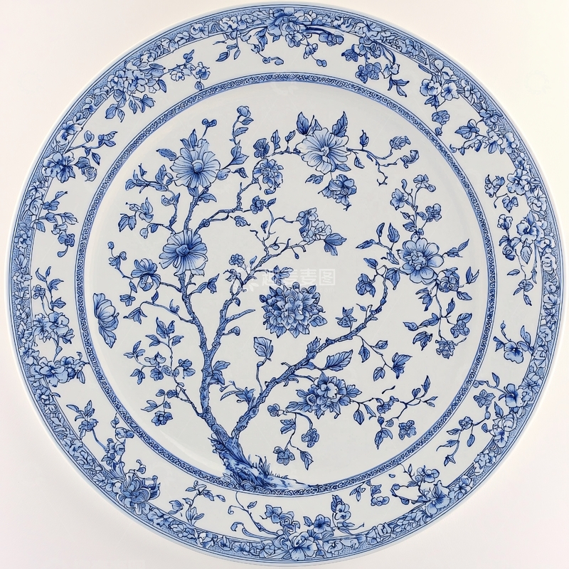 高清大图下载【趣麦麦图】青花瓷盘