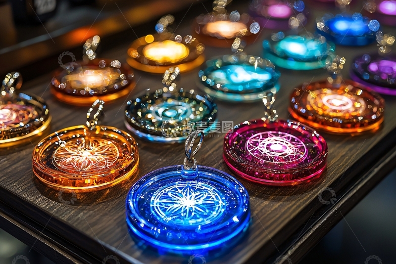 高清大图下载【趣麦麦图】彩色玻璃吊坠