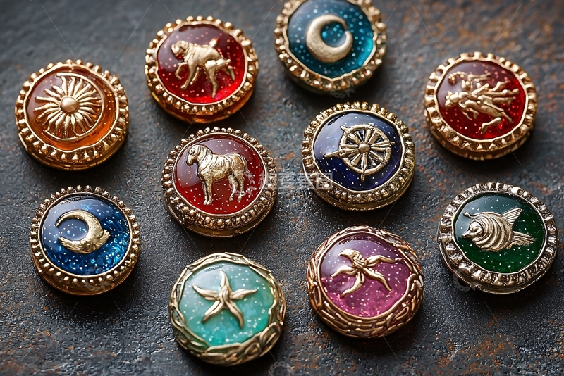 高清大图下载【趣麦麦图】十二星座胸针