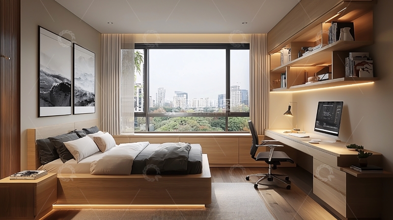 高清大图下载【趣麦麦图】现代简约卧室设计126
