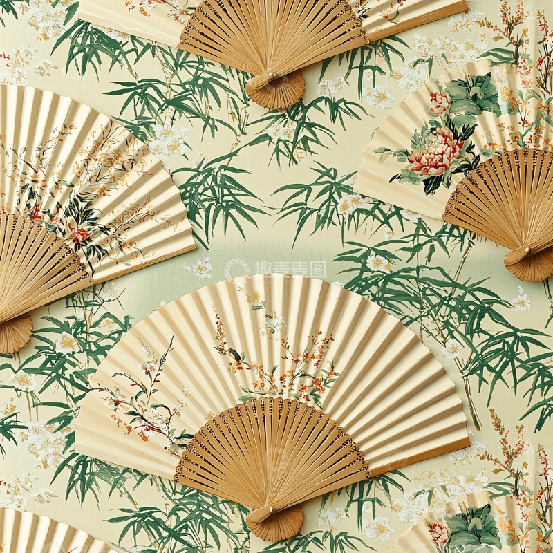 高清大图下载【趣麦麦图】中式折扇