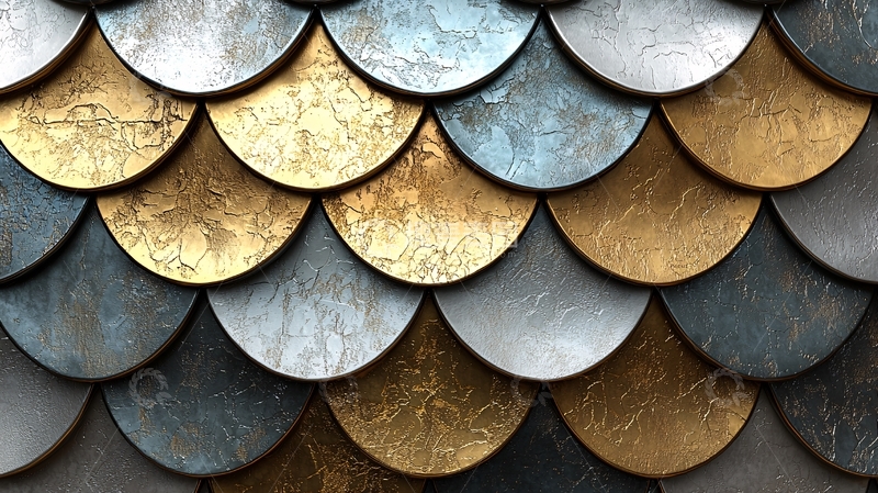 高清大图下载【趣麦麦图】-金属鱼鳞纹理