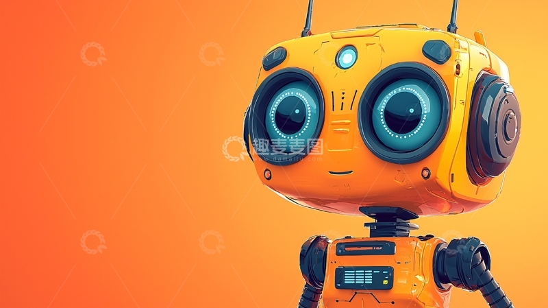 高清大图下载【趣麦麦图】卡通机器人