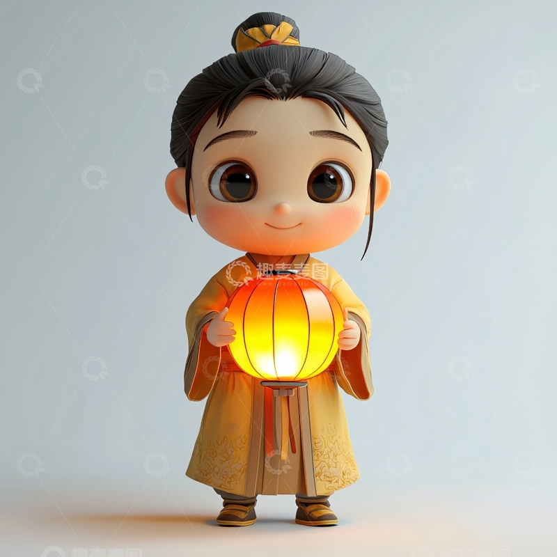 高清大图下载【趣麦麦图】可爱卡通古风女孩