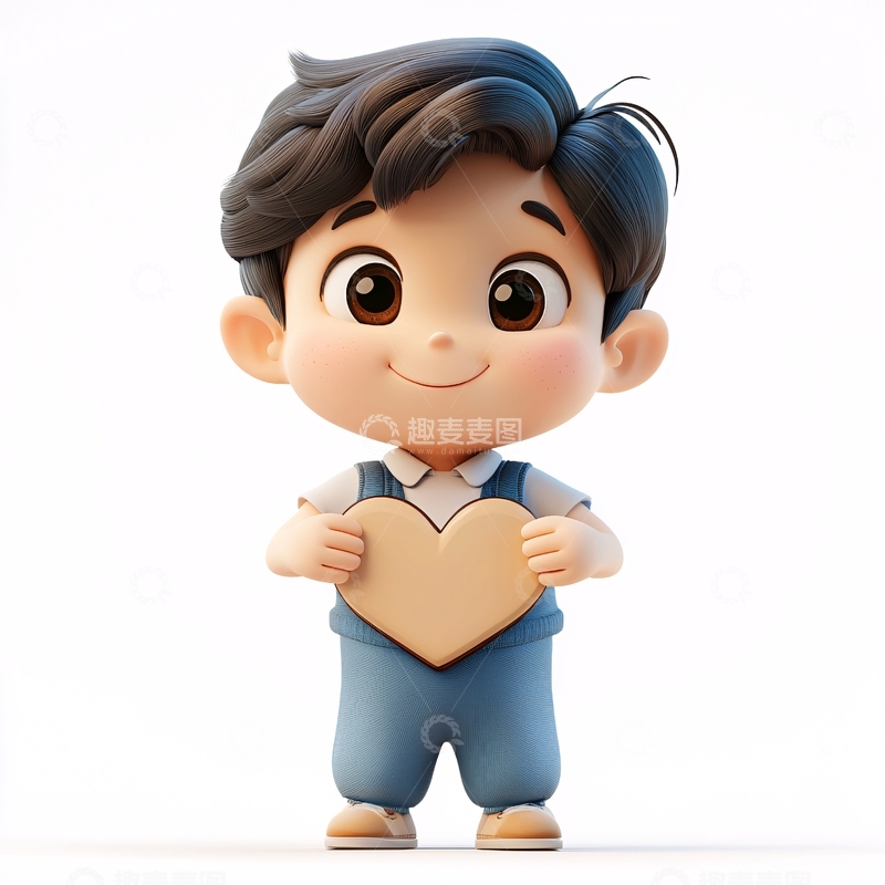 高清大图下载【趣麦麦图】可爱卡通男孩