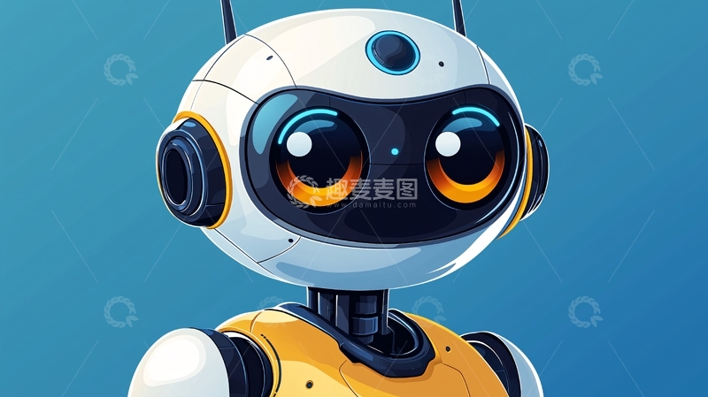 高清大图下载【趣麦麦图】可爱卡通机器人头像