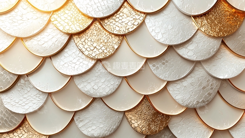 高清大图下载【趣麦麦图】金色鱼鳞纹理