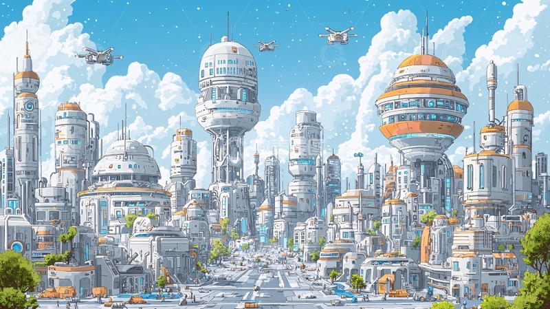 高清大图下载【趣麦麦图】未来都市