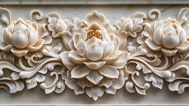 高清大图下载【趣麦麦图】石材浮雕花纹