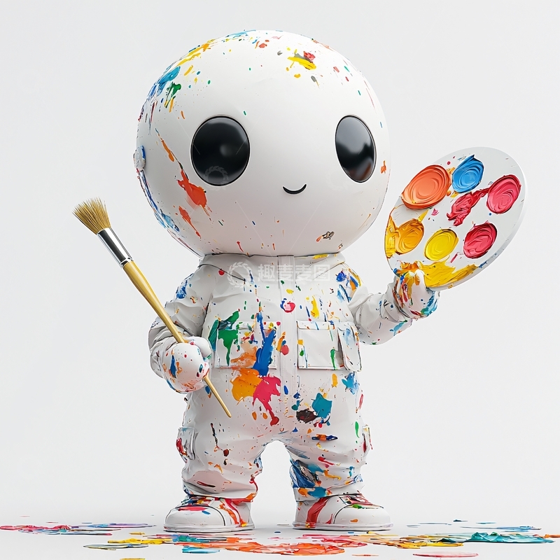 高清大图下载【趣麦麦图】彩色小画家