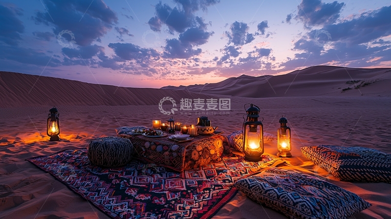 高清大图下载【趣麦麦图】沙漠夜景