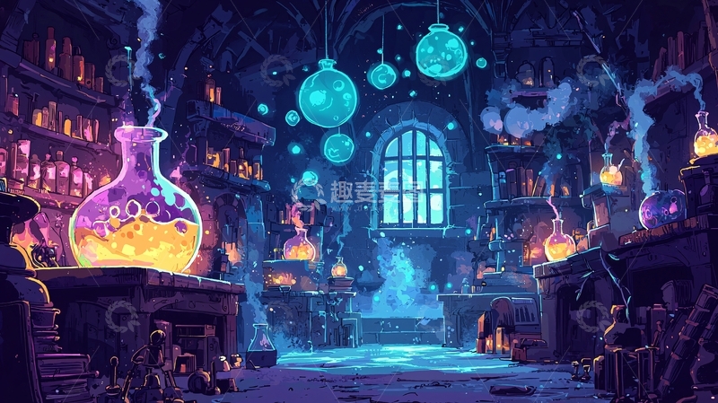 高清大图下载【趣麦麦图】魔法实验室