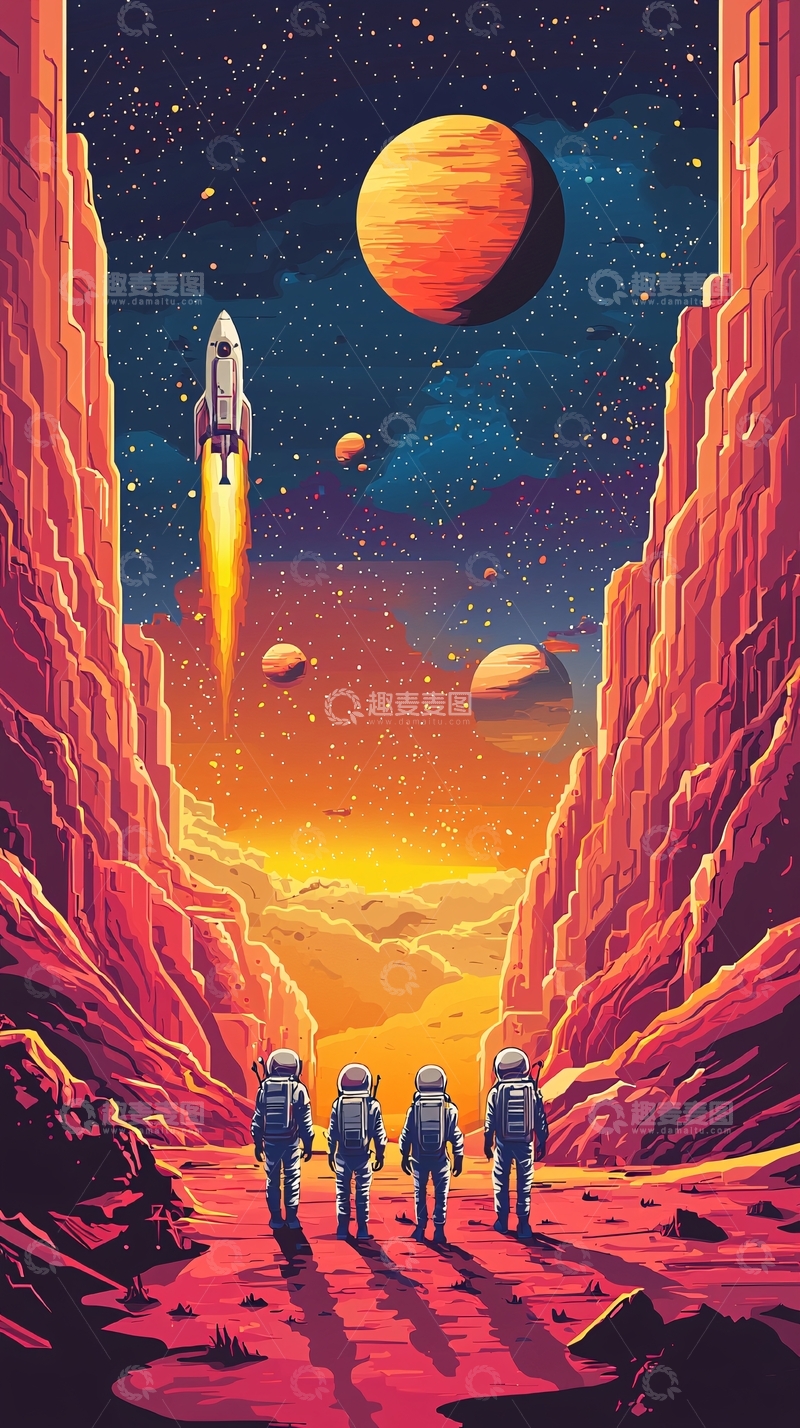 高清大图下载【趣麦麦图】火星探险