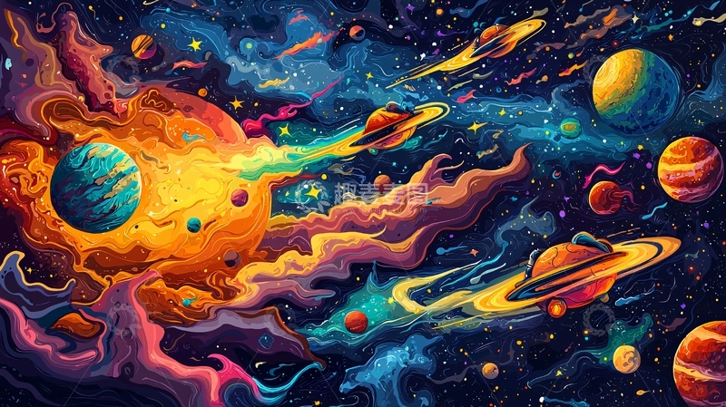 高清大图下载【趣麦麦图】宇宙奇幻星球