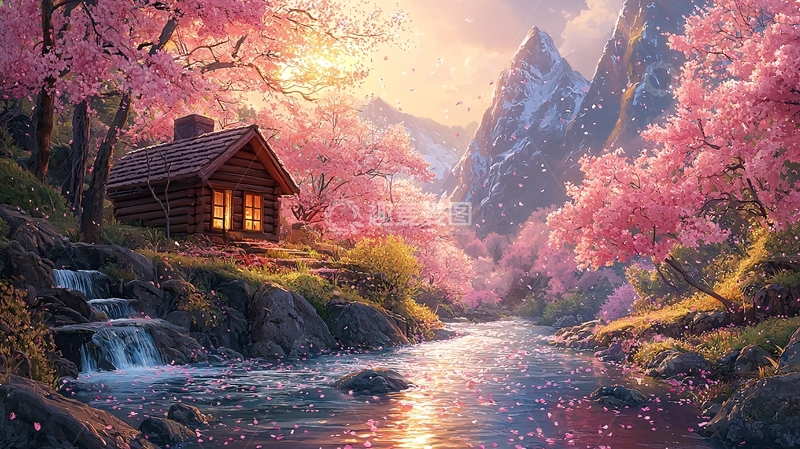 高清大图下载【趣麦麦图】粉色樱花