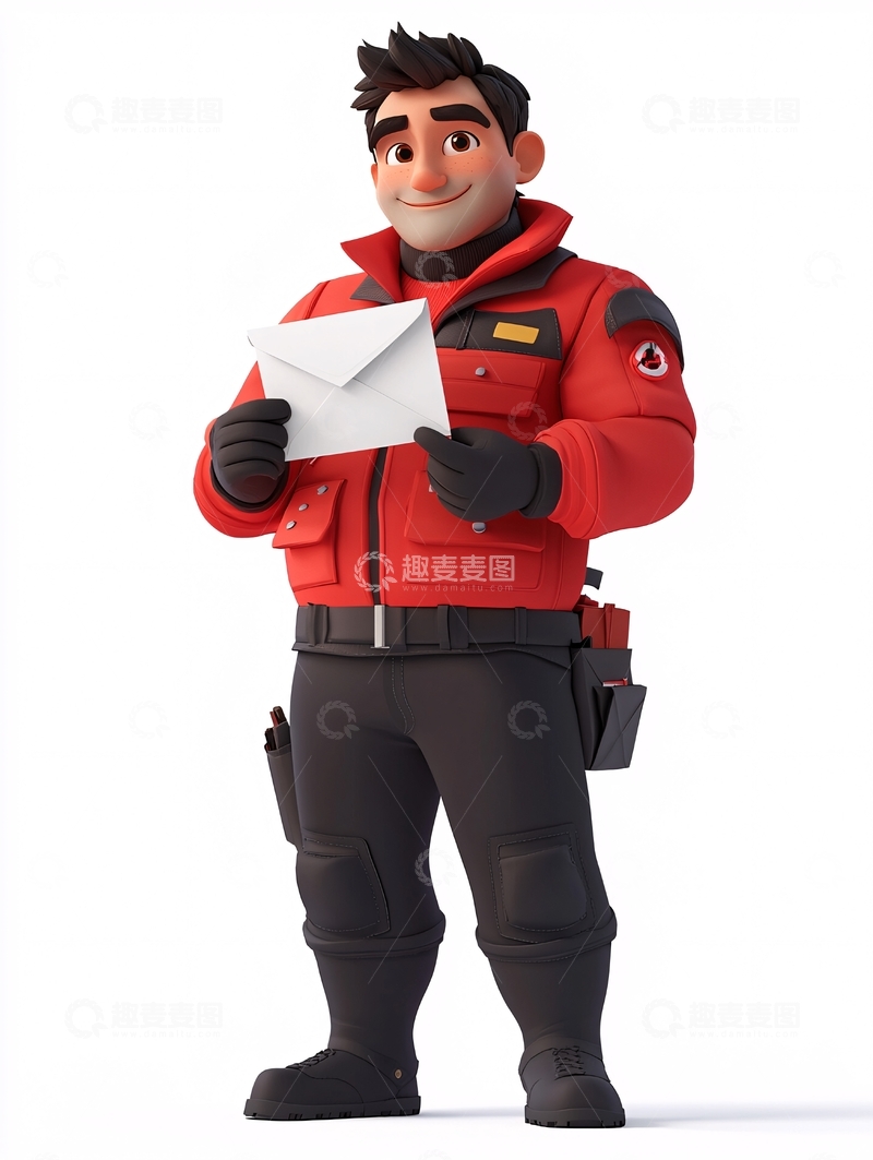 高清大图下载【趣麦麦图】卡通快递员