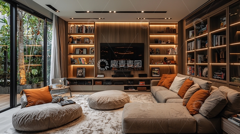 高清大图下载【趣麦麦图】现代简约风格客厅77