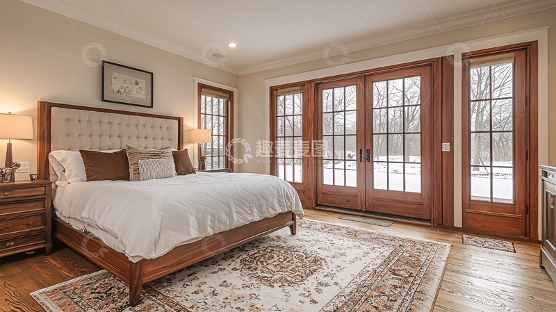 高清大图下载【趣麦麦图】卧室落地窗