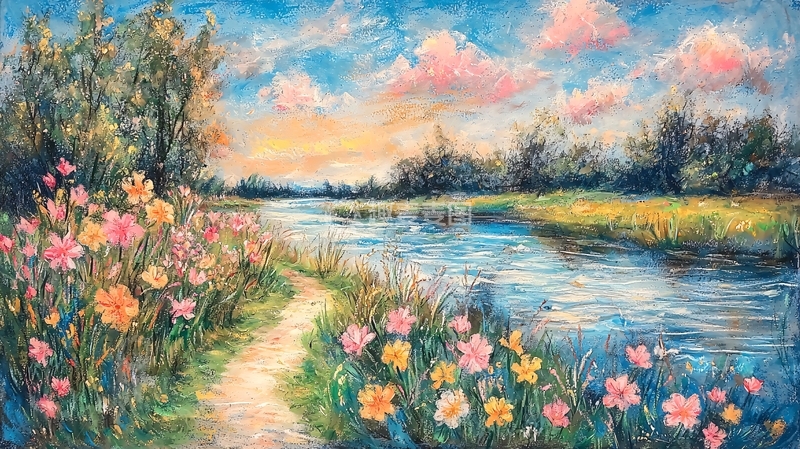 高清大图下载【趣麦麦图】田园风光油画