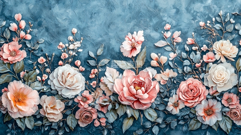 高清大图下载【趣麦麦图】复古花卉壁纸