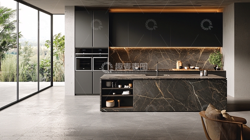 高清大图下载【趣麦麦图】现代极简风格厨房