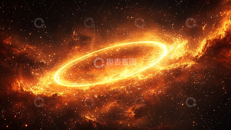 高清大图下载【趣麦麦图】宇宙火焰环