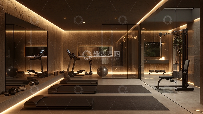高清大图下载【趣麦麦图】私家高端健身房设计