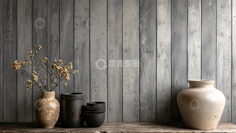 高清大图下载【趣麦麦图】灰色木板背景