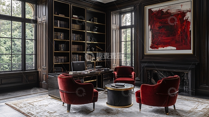 高清大图下载【趣麦麦图】书房设计