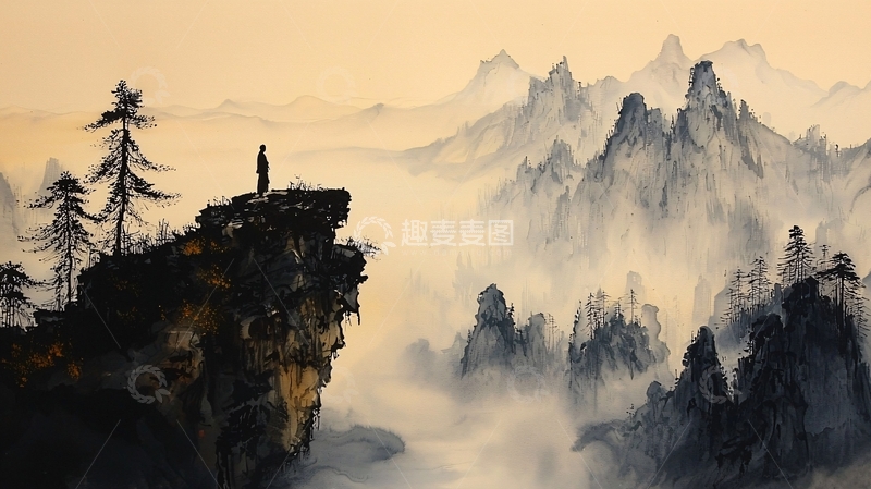 高清大图下载【趣麦麦图】山顶孤影